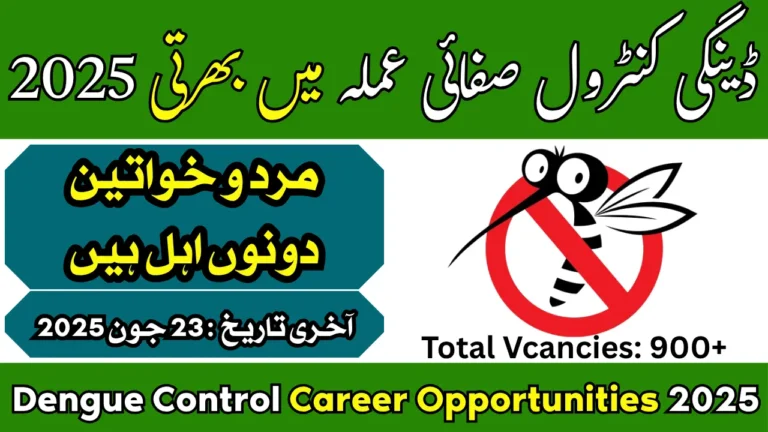 Dengue Control Career Opportunities for Sanitary Patrol in Rawalpindi 2025