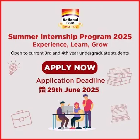 National Foods Internship 2025 Advertisement