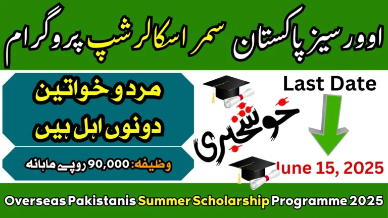 Overseas Pakistanis Summer Scholarship Programme 2025