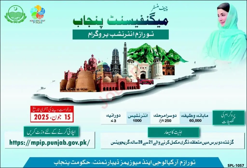 Punjab Tourism Paid Internship Program 2025 Advertisement