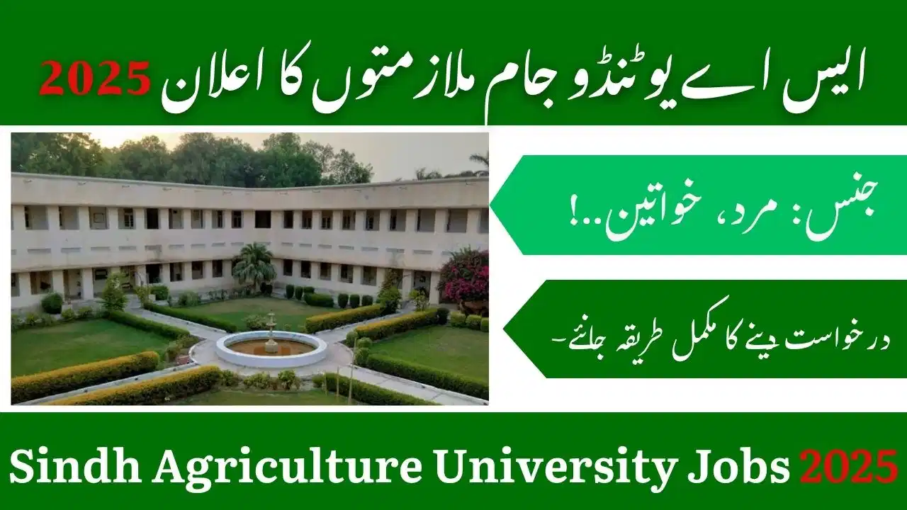 SAU Tandojam Vacany Announcement 2025