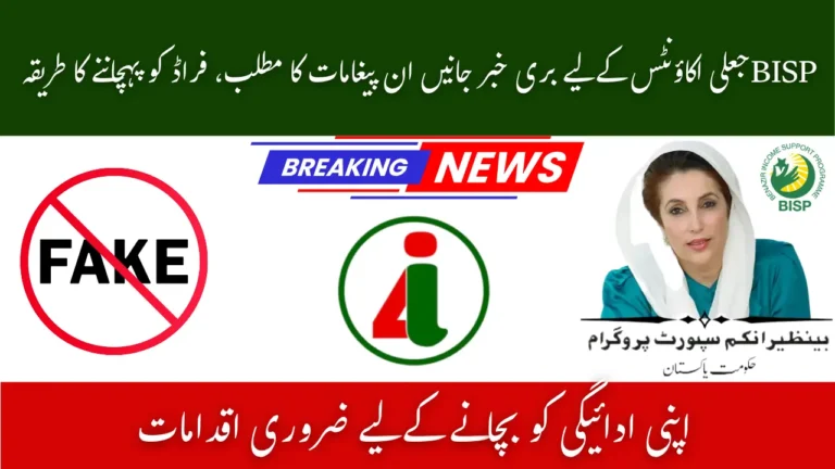 BISP Fake Account Warning 2025