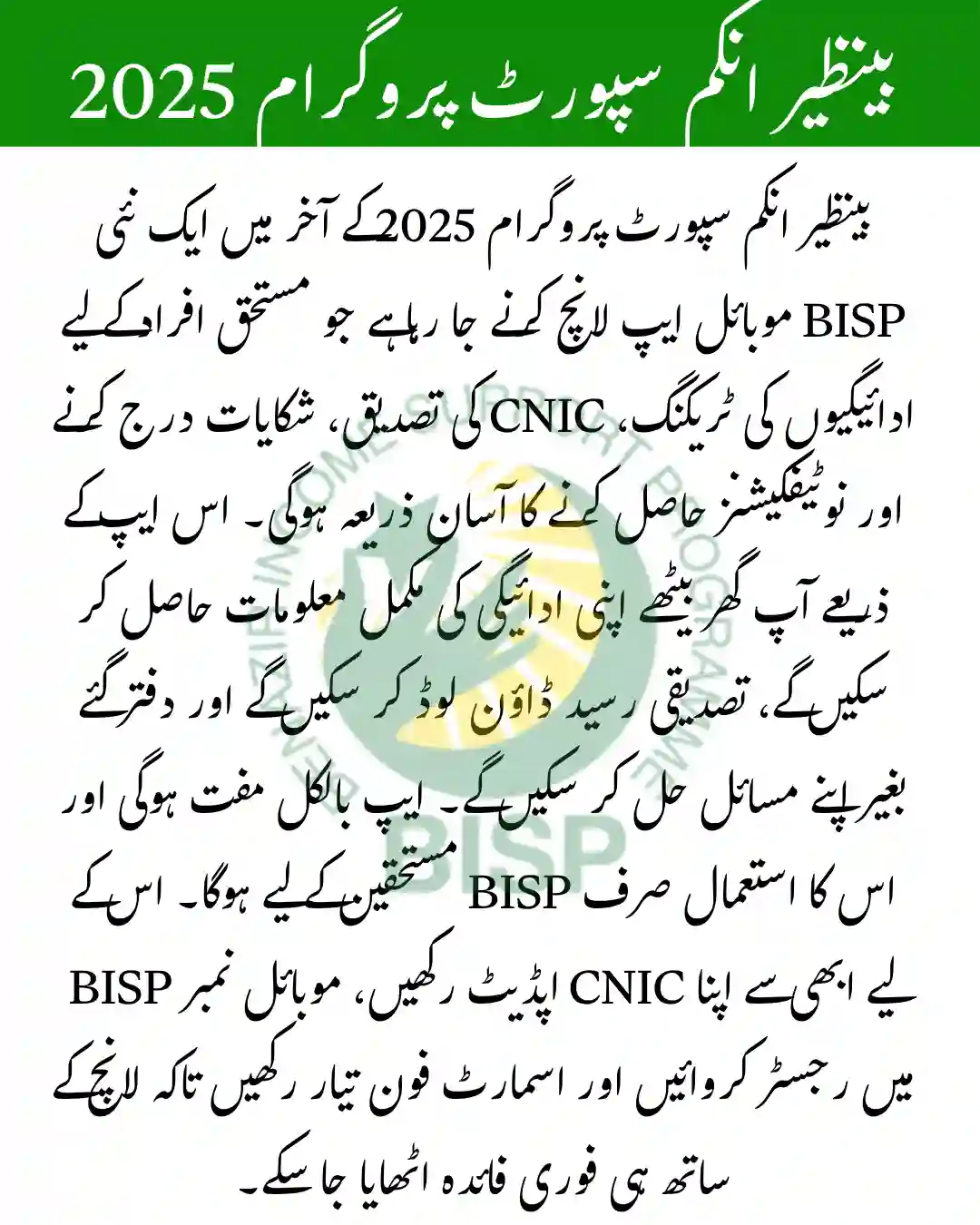 BISP July 2025 New Beneficiary List PDF Download