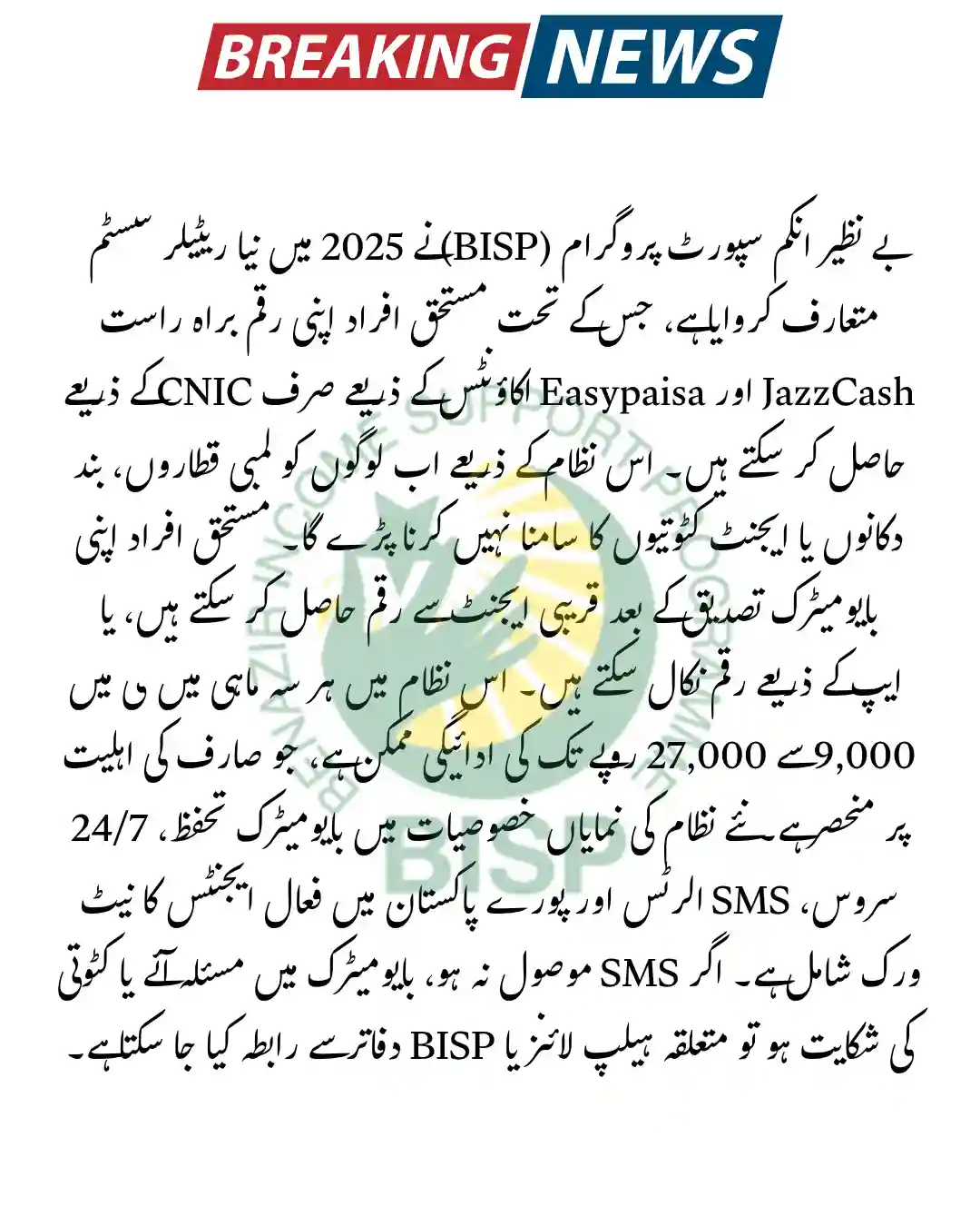 BISP New Retailer System Explained