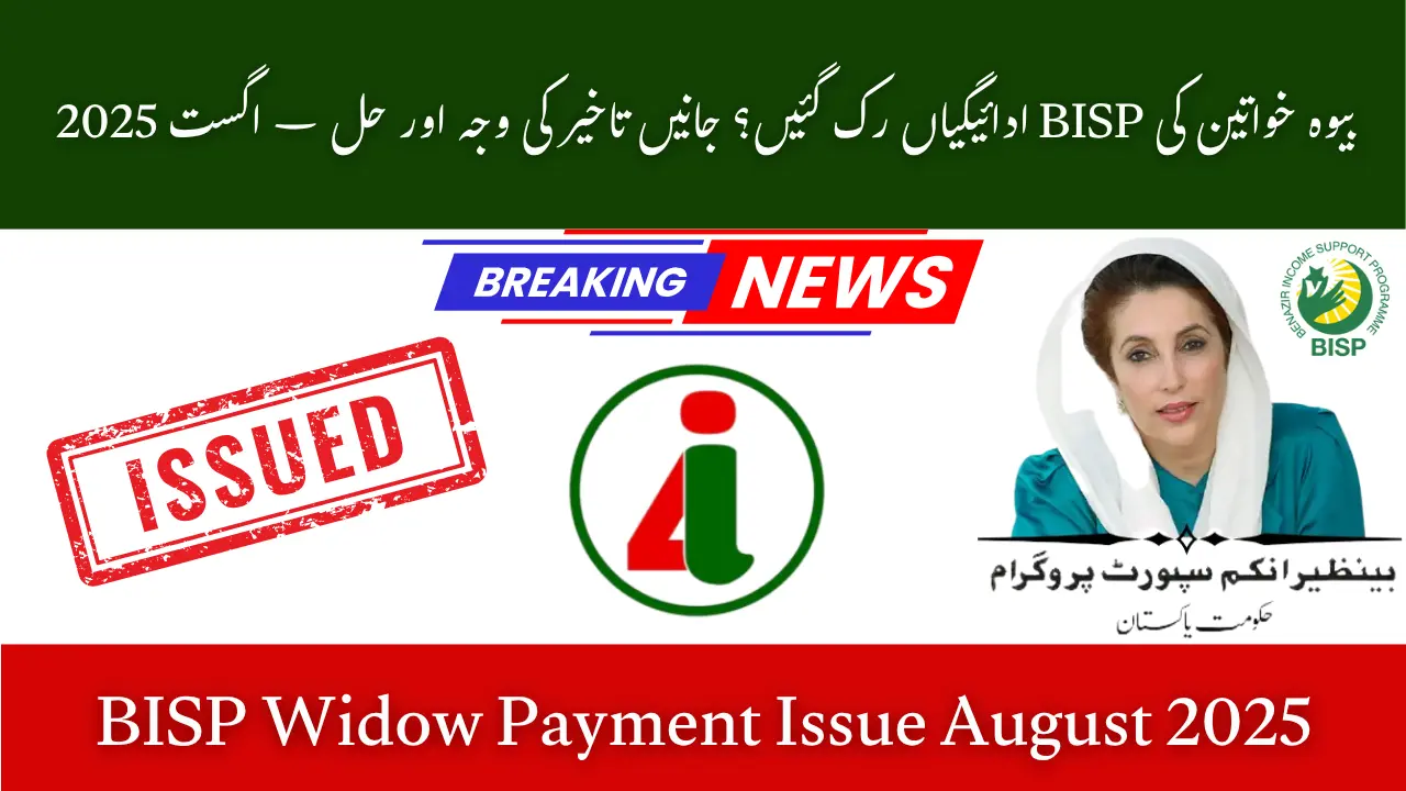 BISP Widow Payment Issue August 2025