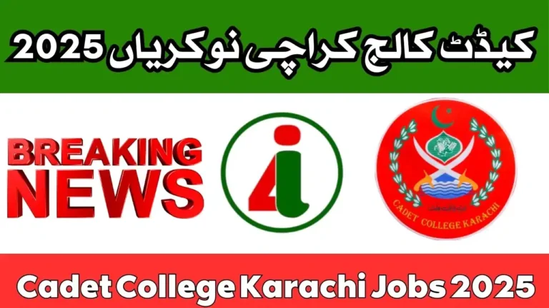 Cadet College Karachi Jobs 2025 Online Apply For Govt Medical Officer, Lecturer Vacancies