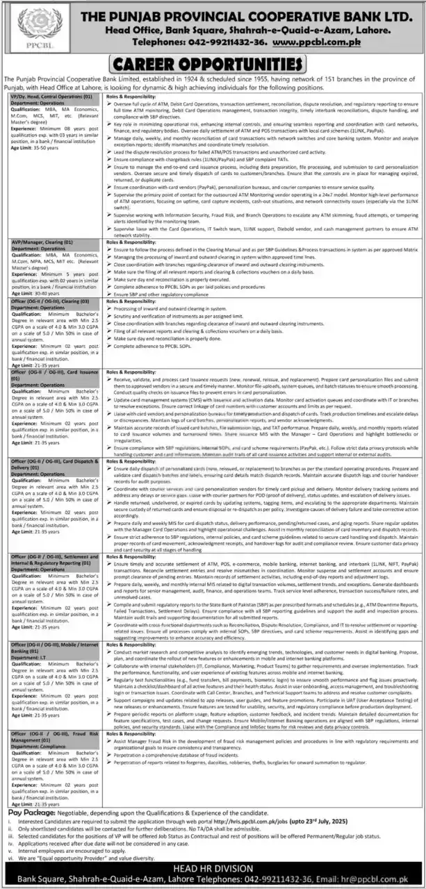 PPCBL Jobs 2025 Advertisement