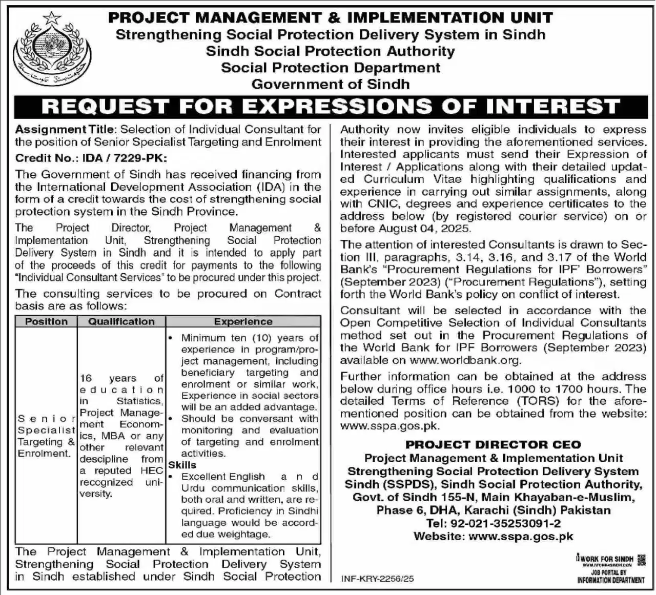 SSPA Careers 2025 Advertisement