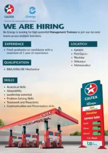 Caltex Be Energy Jobs 2025 Advertisement