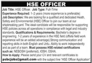 HSE Officer Careers 2025 Advertisement