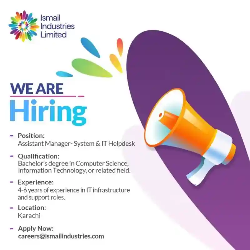 Ismail Industries Limited Careers 2025 Advertisement