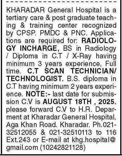 KGH Careers 2025 Advertisement