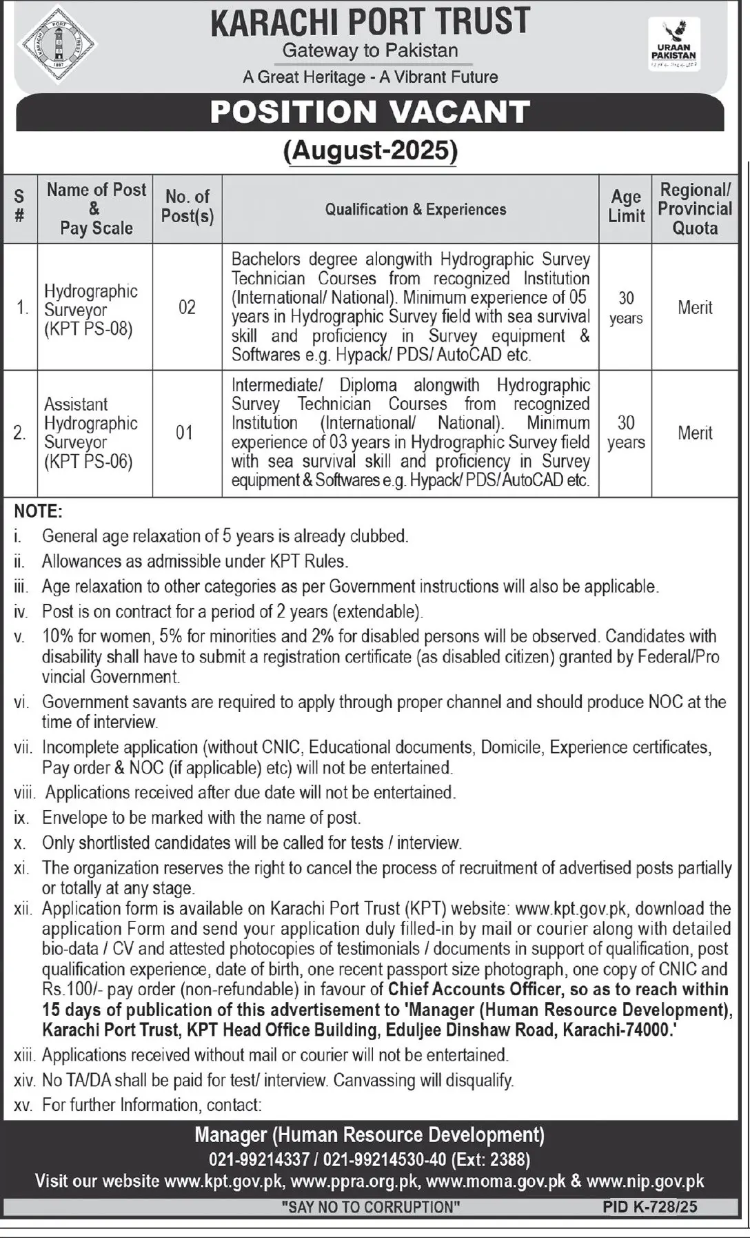 KPT Jobs 2025 Advertisement