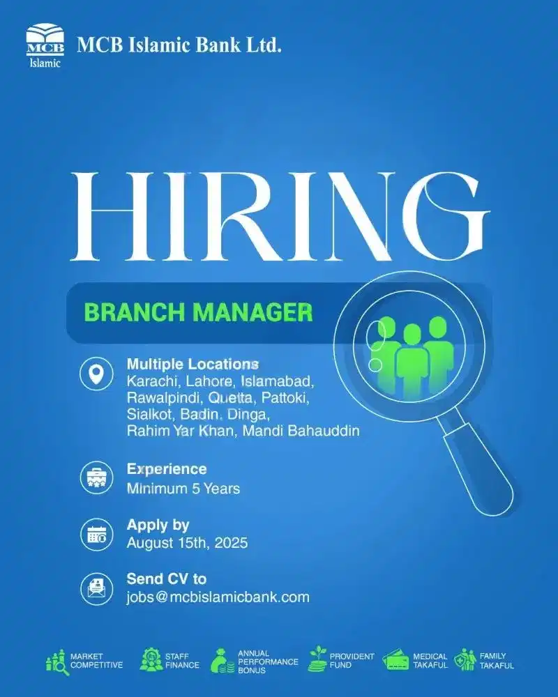 MCB Islamic Bank Careers 2025 Advertisement