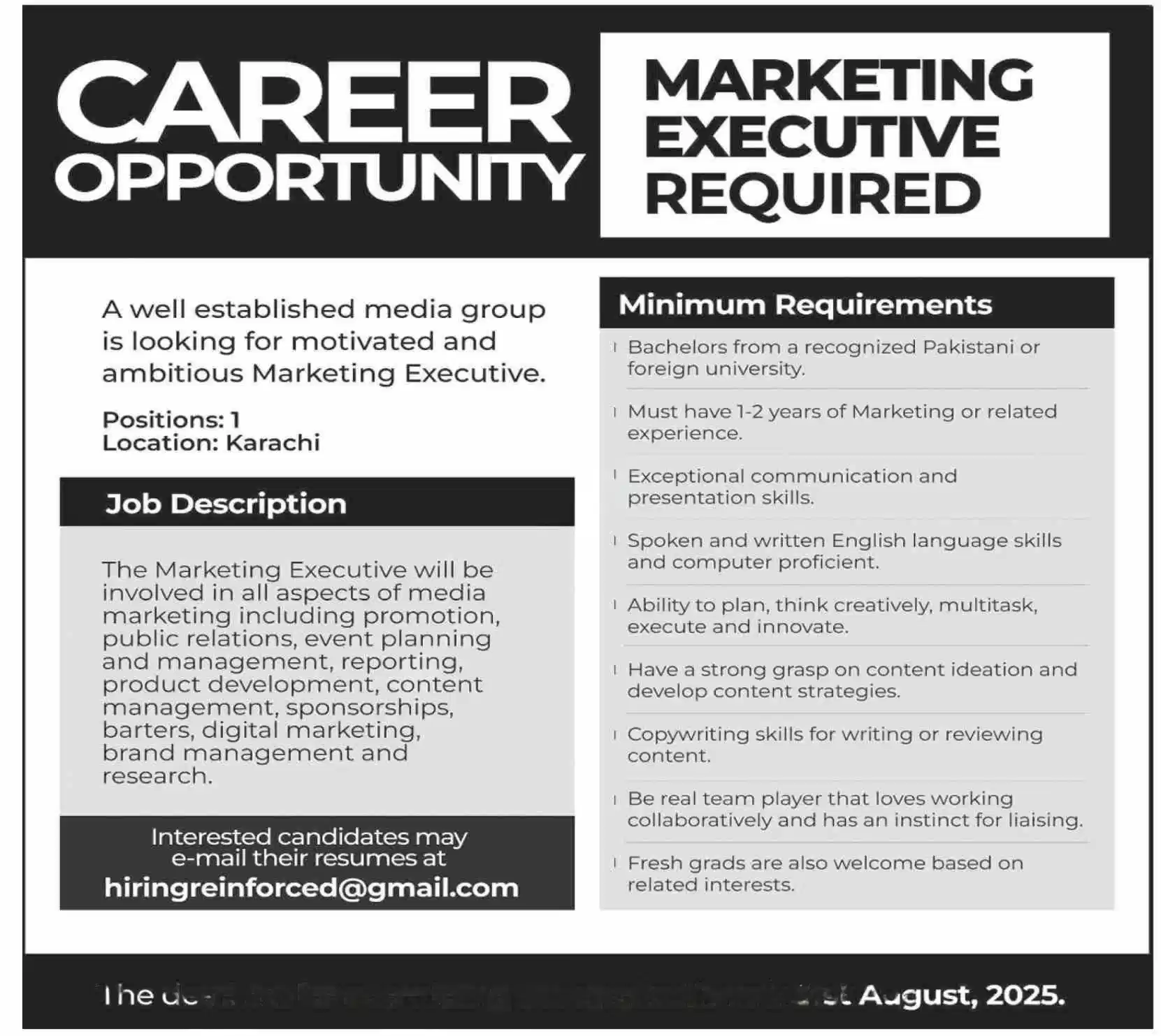 Media Group Jobs 2025 Advertisement