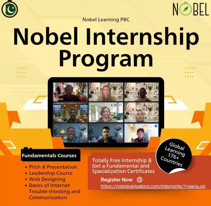 Nobel Internship Program 2025 Advertisement