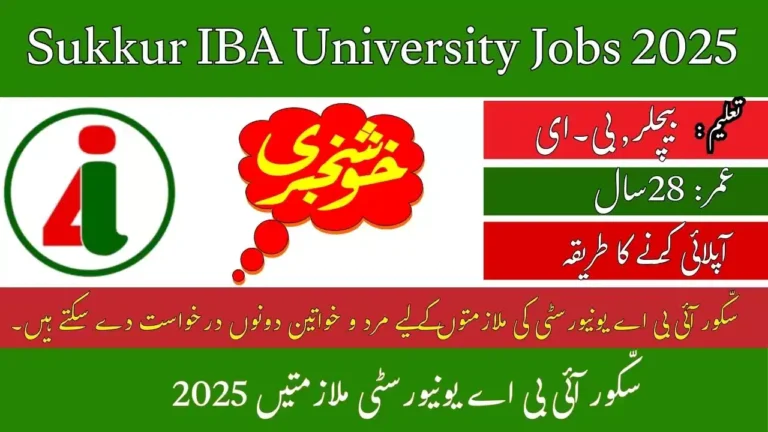 Sukkur IBA University Jobs 2025 Online Apply For Assistant Engineer Civil Vacancies
