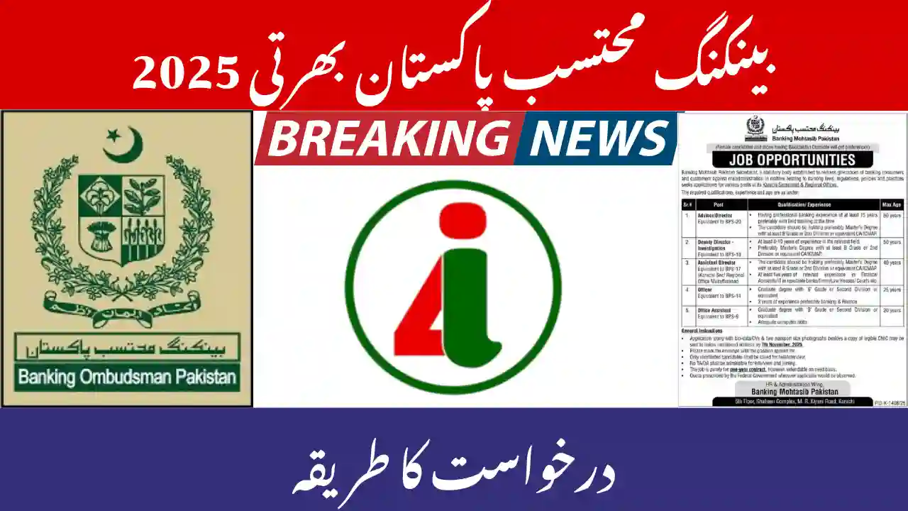 Banking Mohtasib Pakistan Recruitment