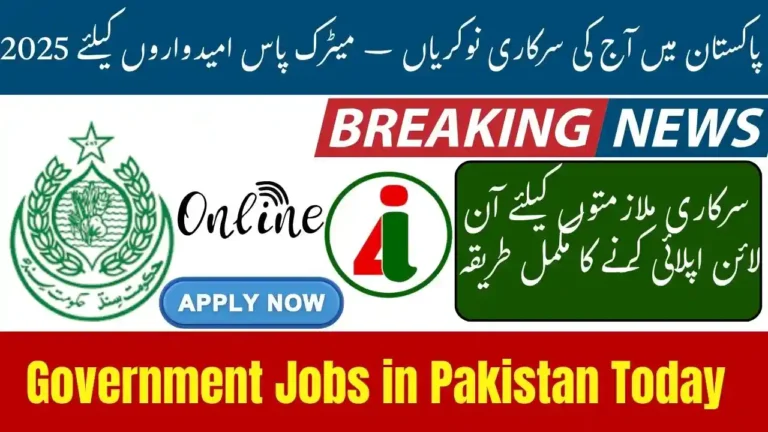 Government Jobs in Pakistan Today