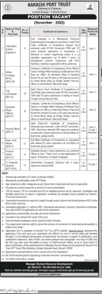 KPT Careers 2025 Advertisement