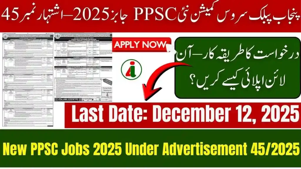 New PPSC Jobs 2025 Under Advertisement 45