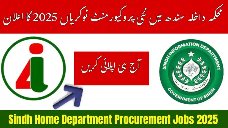Sindh Home Department Procurement Jobs
