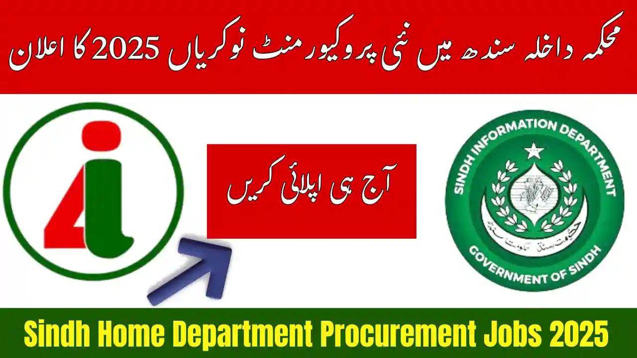 Sindh Home Department Procurement Jobs
