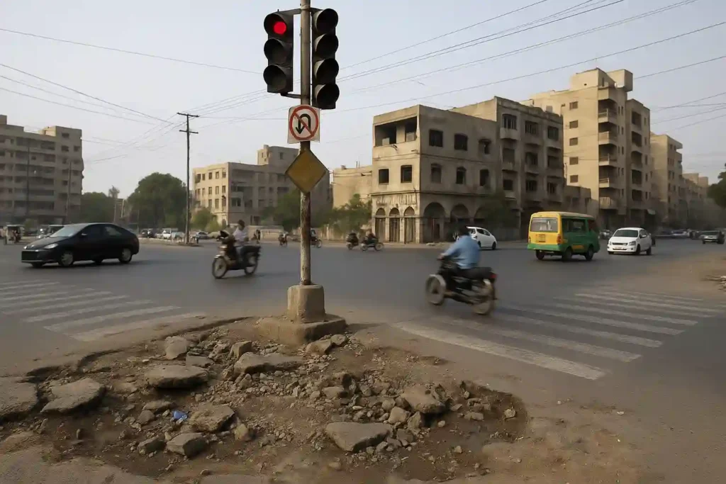 Karachi E-Challans Increase as 90 Traffic Signals Fail