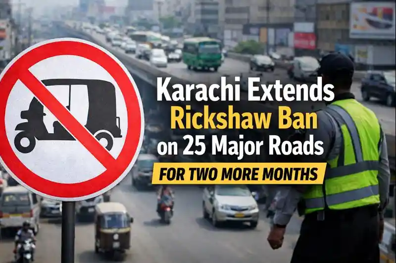 Karachi Extends Rickshaw Ban on 25 Major Roads for Two More Months
