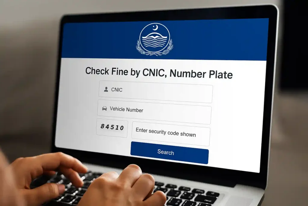 PSCA E-Challan Website