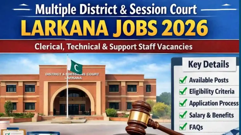 Multiple District & Session Court Larkana Jobs 2026