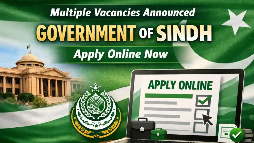 Multiple Vacancies Announced in Government of Sindh Today Apply Online