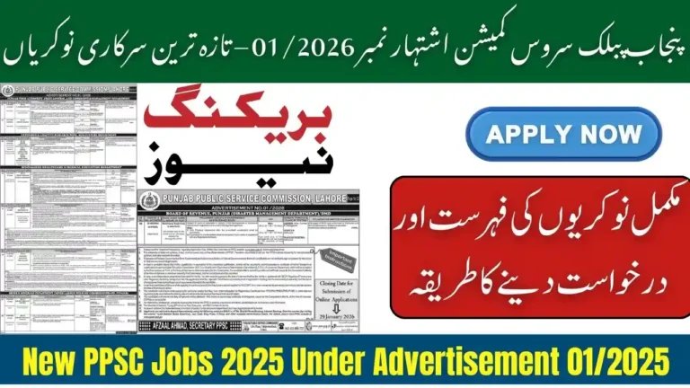 New PPSC Jobs 2026 Under Advertisement 012026