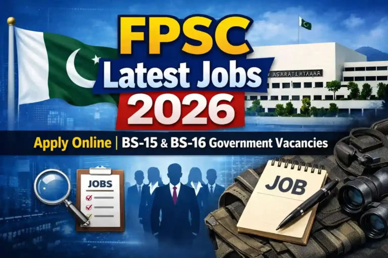 FPSC Latest Jobs 2026 Apply Online BS-15 & BS-16 Government Vacancies