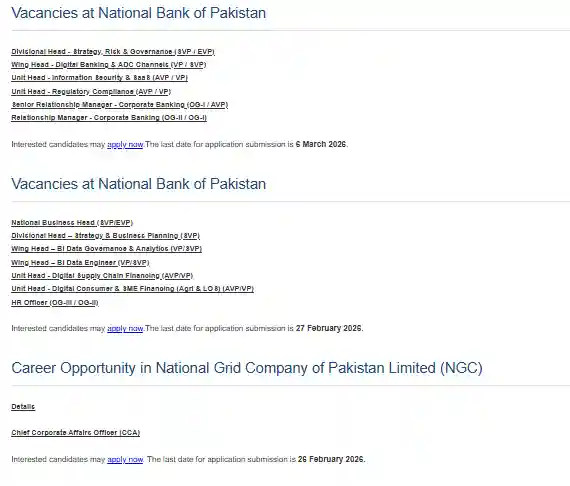 NBP Jobs Apply Online 2026