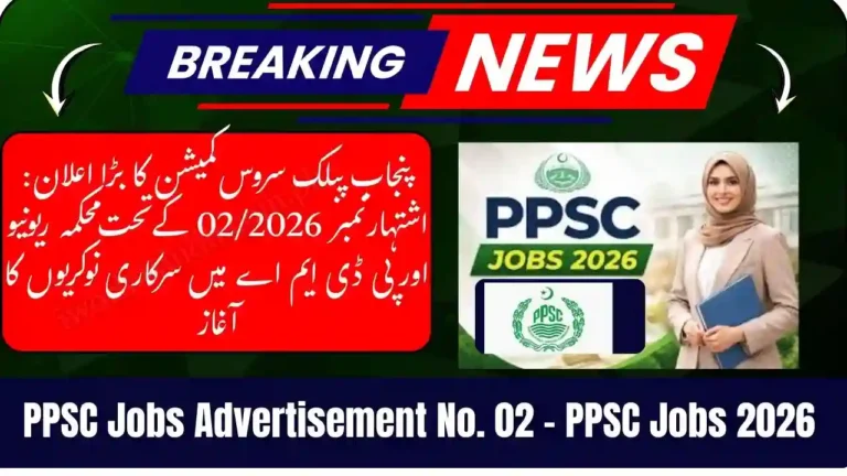 PPSC Jobs Advertisement No. 02 – PPSC Jobs 2026