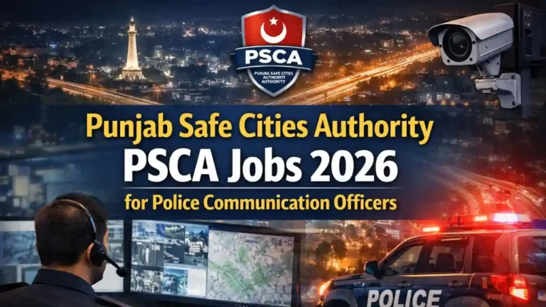Punjab Safe Cities Authority PSCA Jobs 2026 for Police Communication Officers