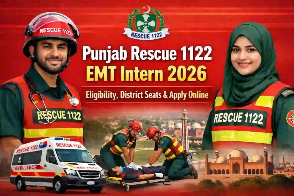 Punjab Rescue 1122 EMT Intern 2026 Eligibility, District Seats & Apply Online