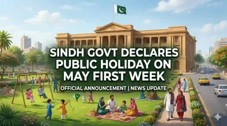 Sindh Govt Declares Public Holiday on May First Week