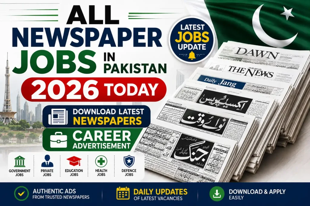 All Newspaper Jobs in Pakistan 2026 – Download Latest Newspapers Career Advertisement