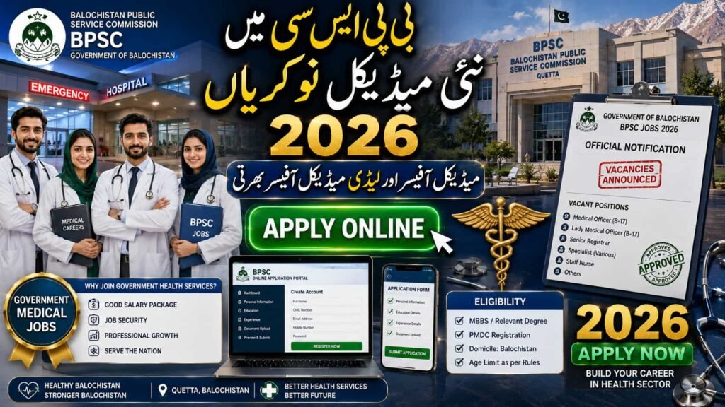 Balochistan Public Service Commission BPSC Jobs 2026 Latest Govt Jobs in Balochistan