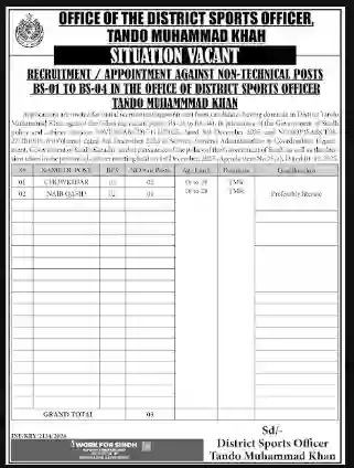 District Sports Office Tando Muhammad Khan