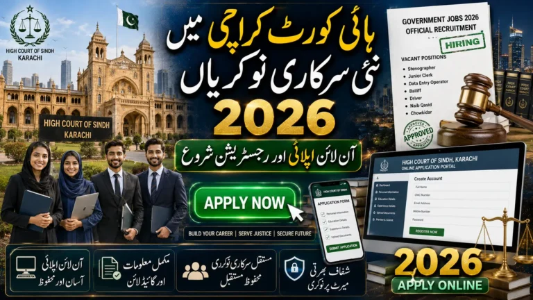 High Court Karachi Jobs 2026 Apply Online – Multiple Govt Jobs in Karachi
