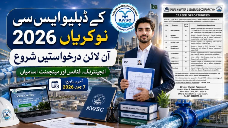 Latest Karachi Water & Sewerage Corporation KWSC Jobs 2026 – Complete Online Apply Guide
