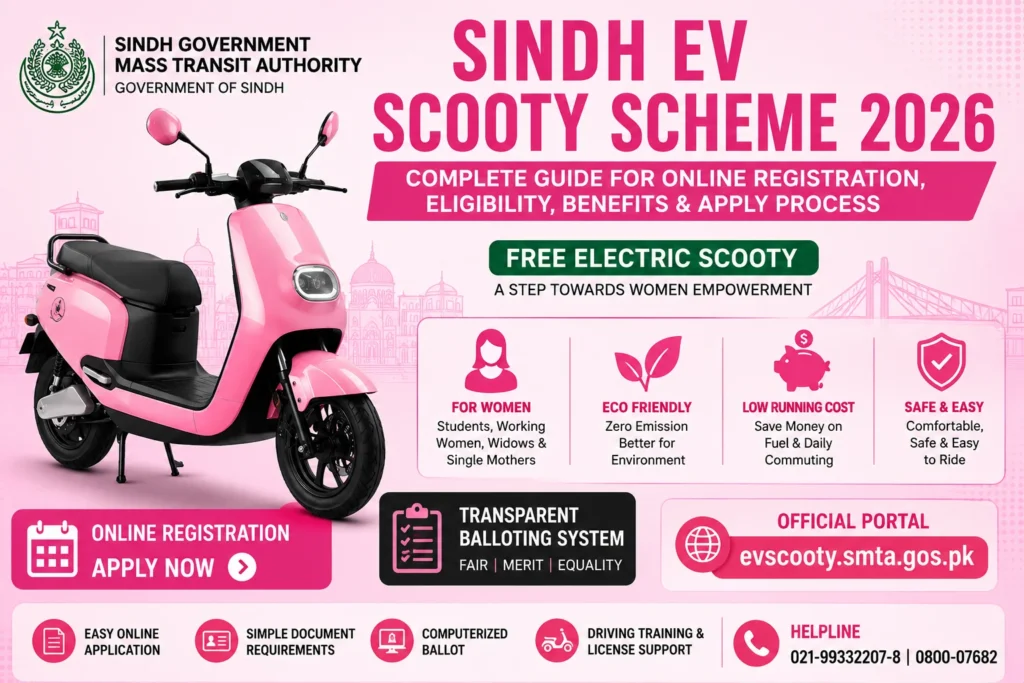 Sindh EV Scooty Scheme 2026 Application Form - Pinki Scooty Program 2026