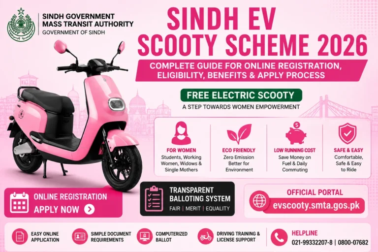 Sindh EV Scooty Scheme 2026 Application Form - Pinki Scooty Program 2026
