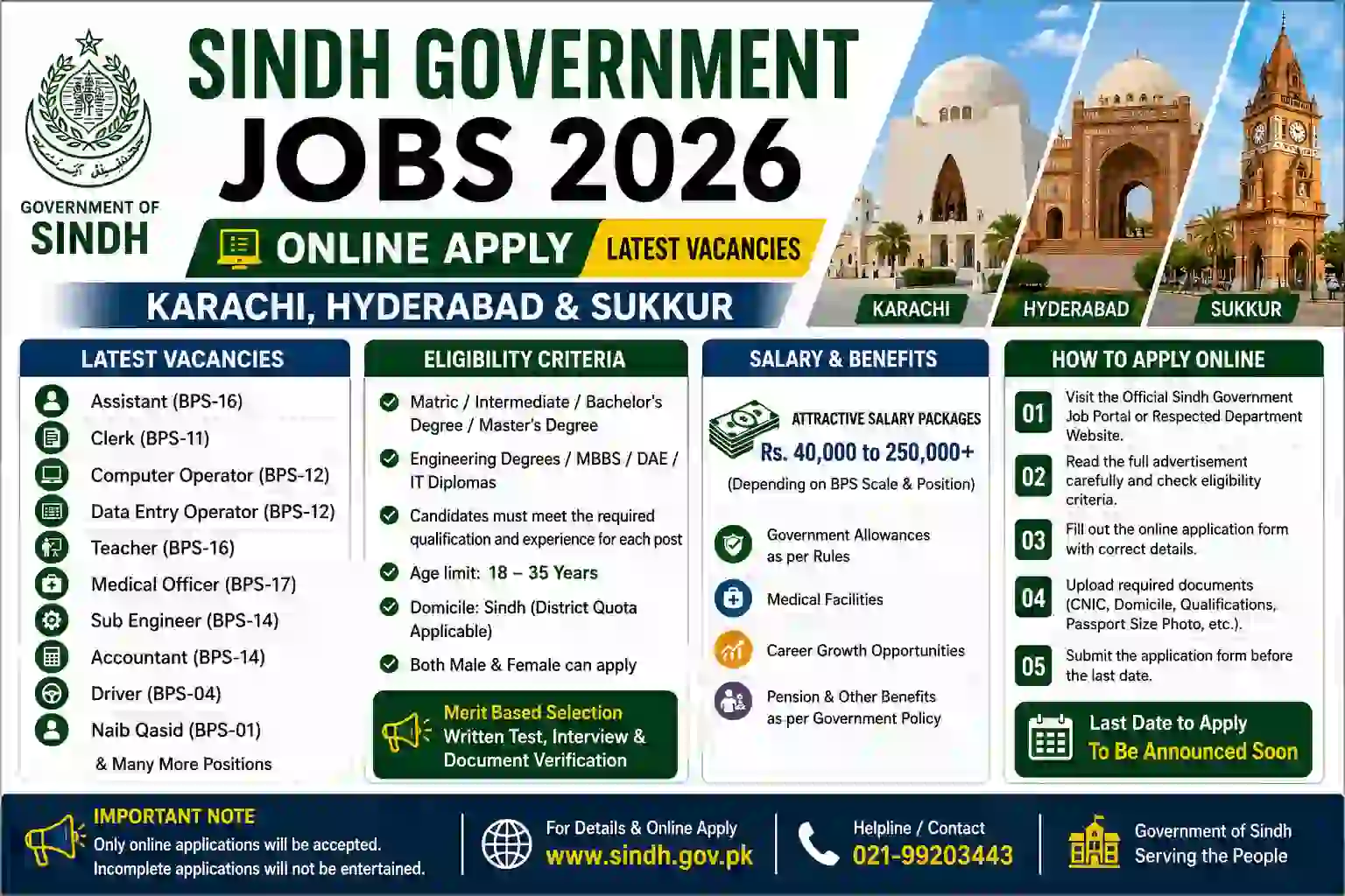 Sindh Government Jobs 2026 Online Apply – Latest Vacancies in Karachi ...