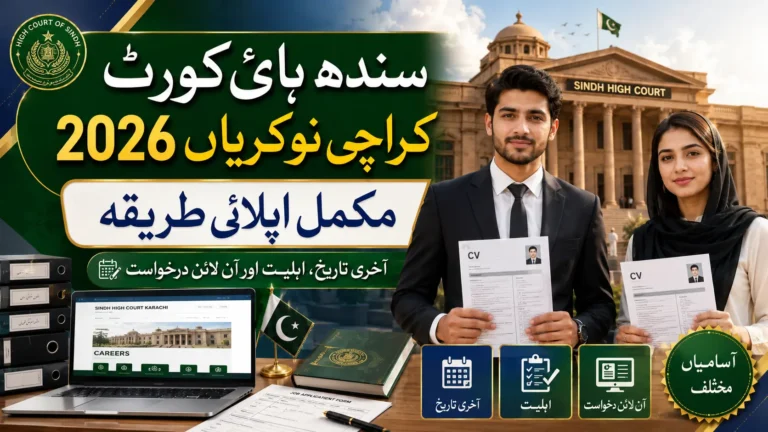 Sindh High Court Karachi Jobs 2026 – Latest Government Vacancies Online Apply Guide