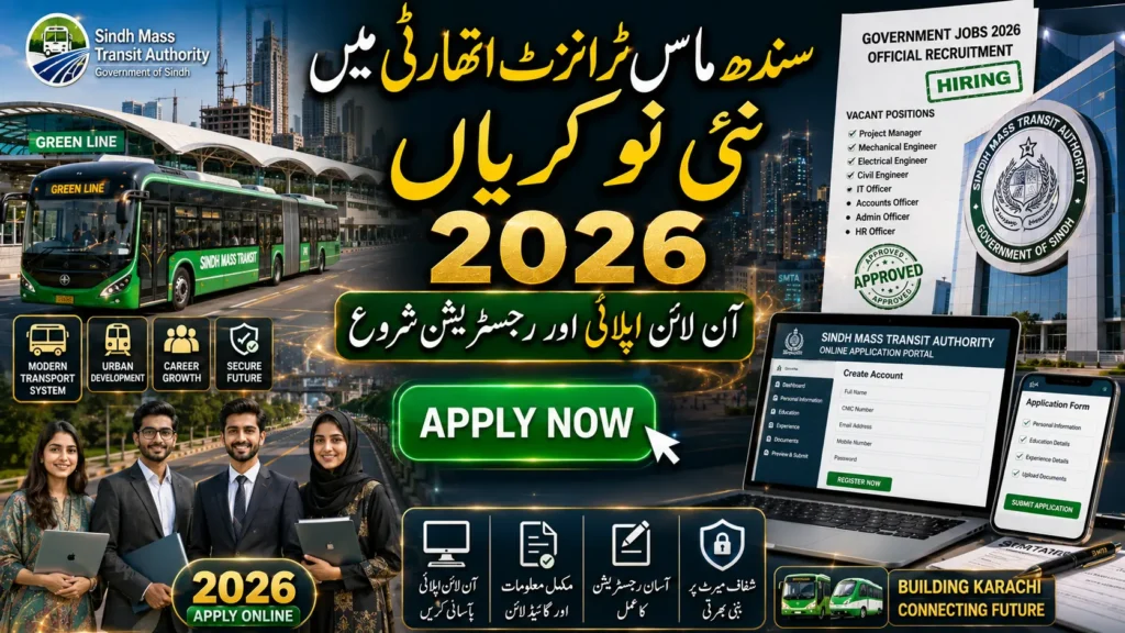 Sindh Mass Transit Authority Karachi Jobs 2026 Apply Online – Latest Govt Jobs in Sindh