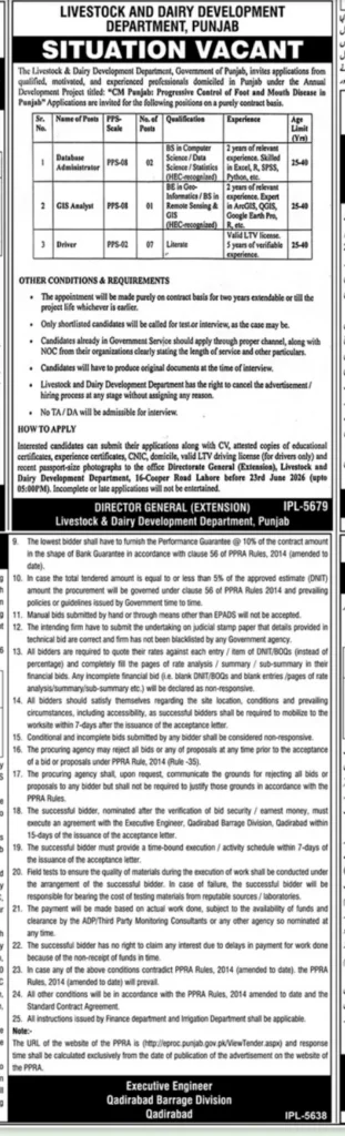 Livestock & Dairy Development Department Punjab 2026
